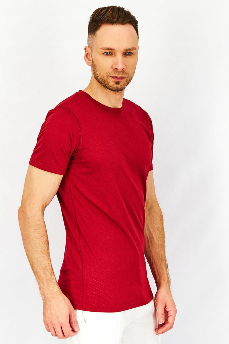 PUMA تي شيرت جري عادي للرجال، أحمر - Image 4